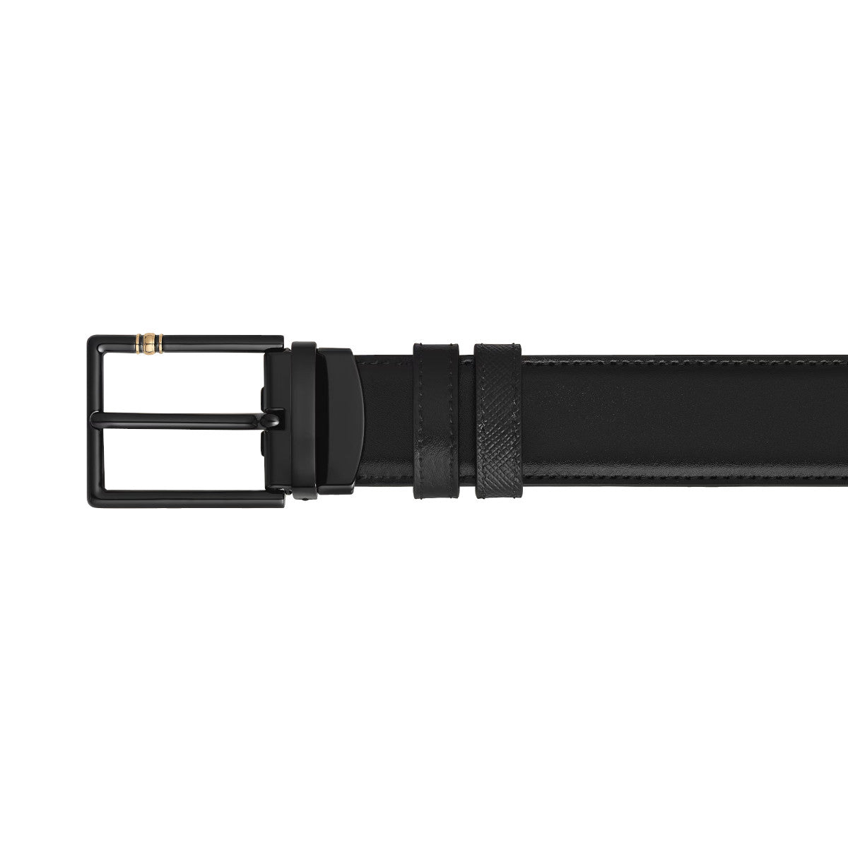 Cintura reversibile da 30 mm con fibbia rettangolare Montblanc Meisterstück nera 
