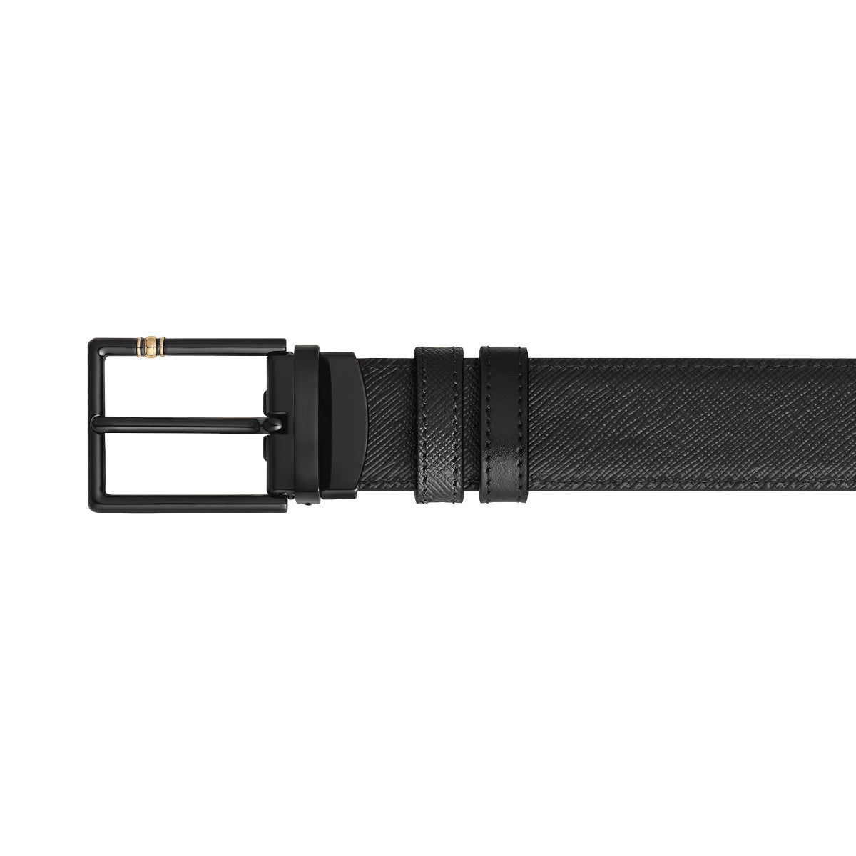 Cintura reversibile da 30 mm con fibbia rettangolare Montblanc Meisterstück nera 