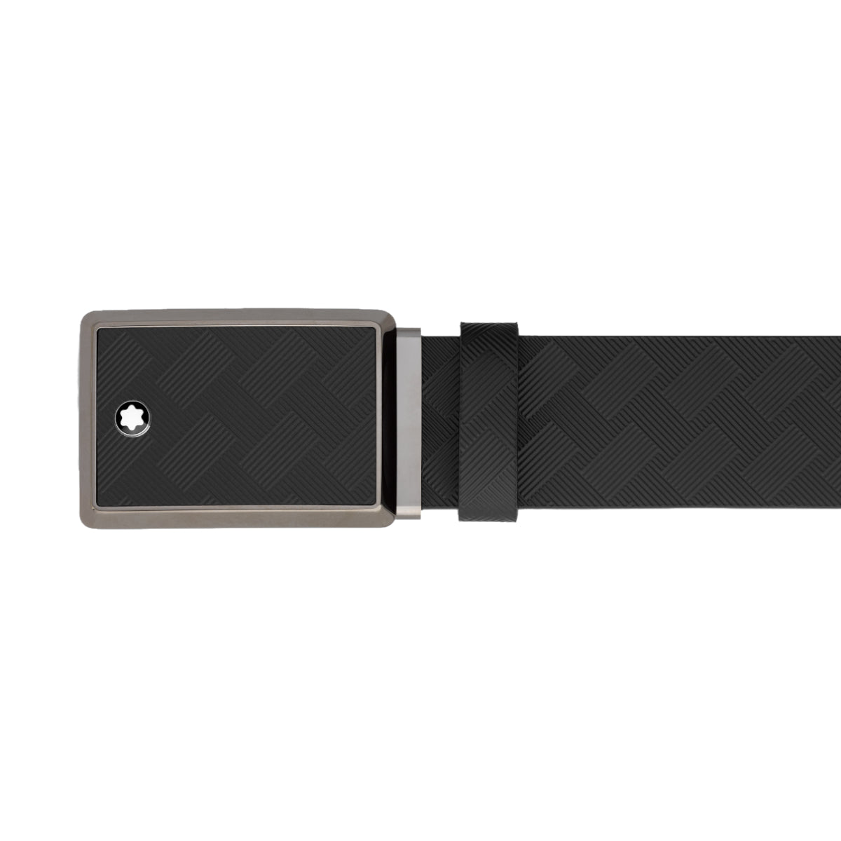 Montblanc Cintura di 35 mm in pelle nera 