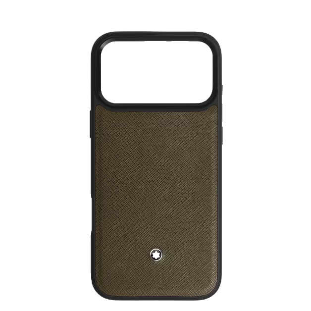 Étui rigide pour iPhone 17 Pro Max en cuir Montblanc Sartorial