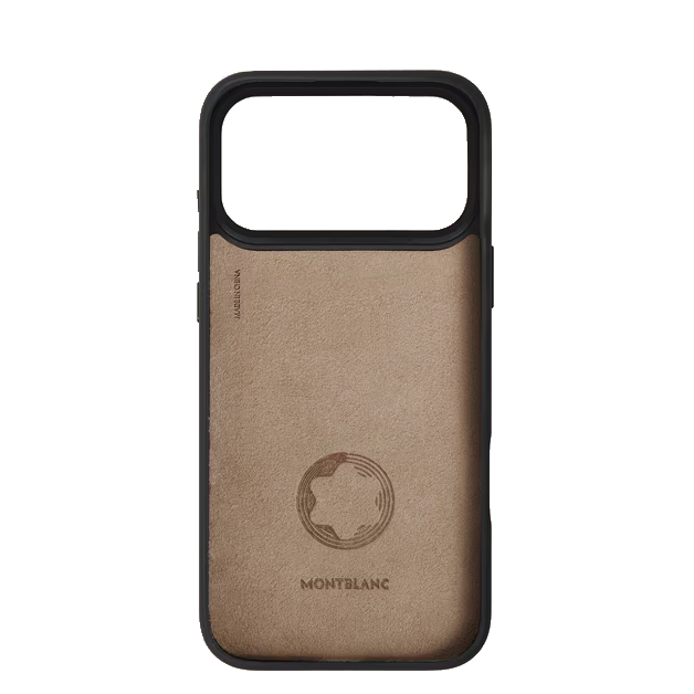 Étui rigide pour iPhone 17 Pro Max en cuir Montblanc Sartorial