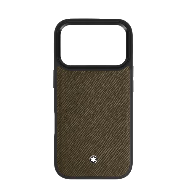Étui rigide pour iPhone 17 Pro en cuir Montblanc Sartorial