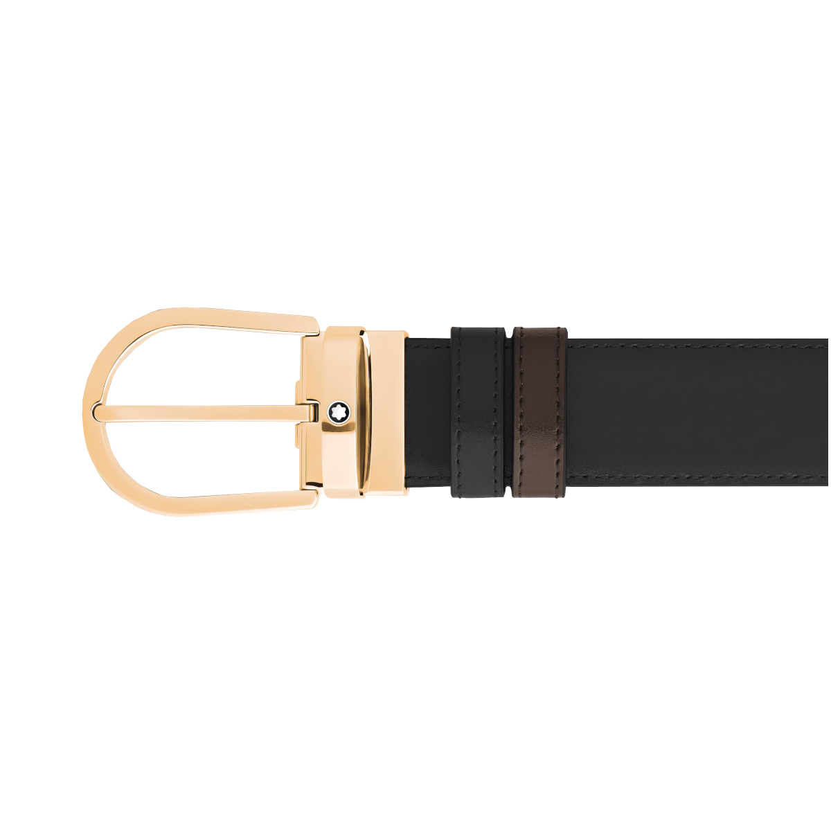 35 mm reversible leather belt with rectangular Montblanc buckle Meisterstück 