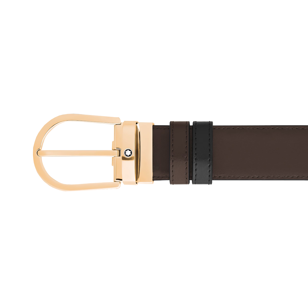 35 mm reversible leather belt with rectangular Montblanc buckle Meisterstück 