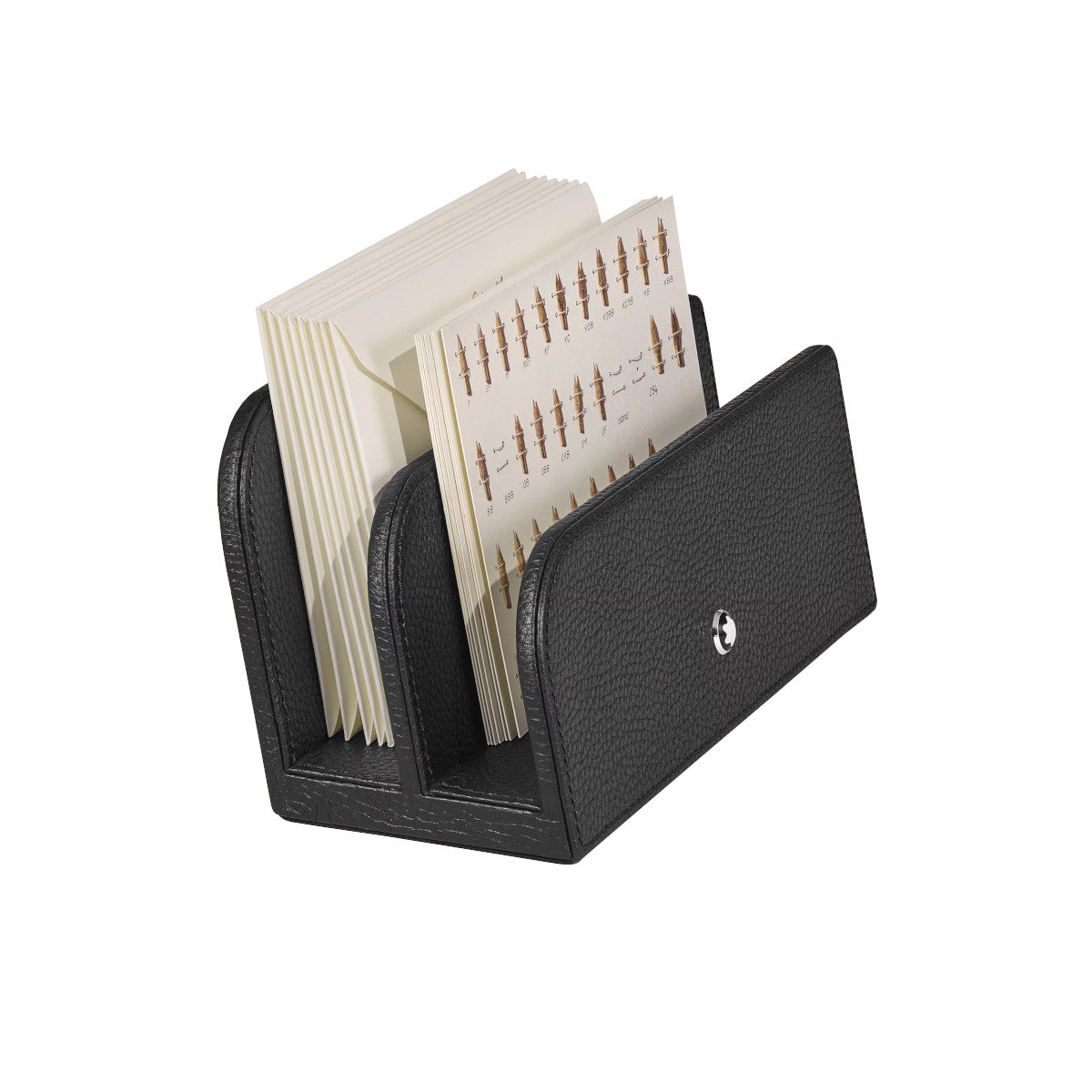 Porte-lettres Montblanc en Cuir Grainé Noir