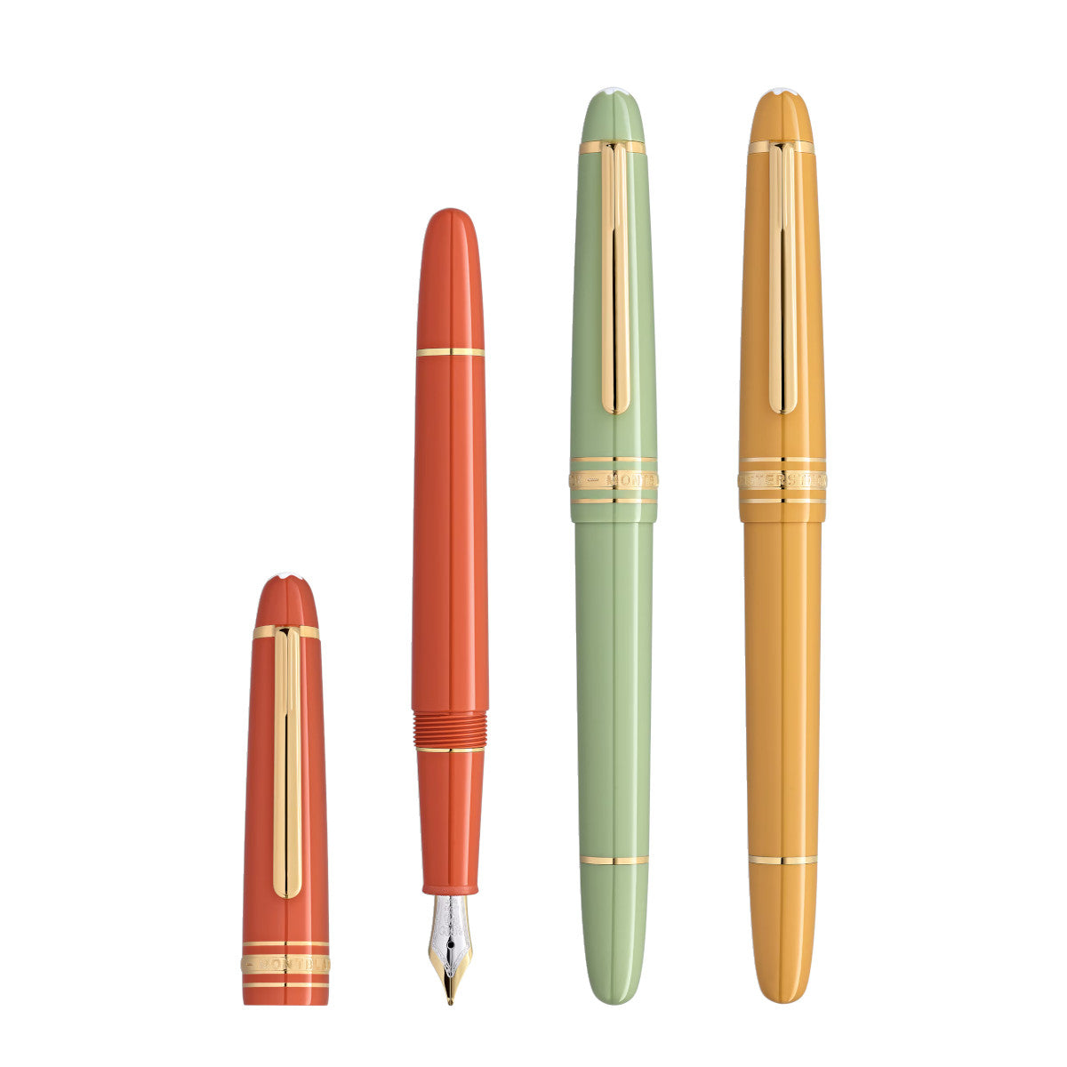 Set avec Stylos-Plume Montblanc Meisterstück Bloom Doré