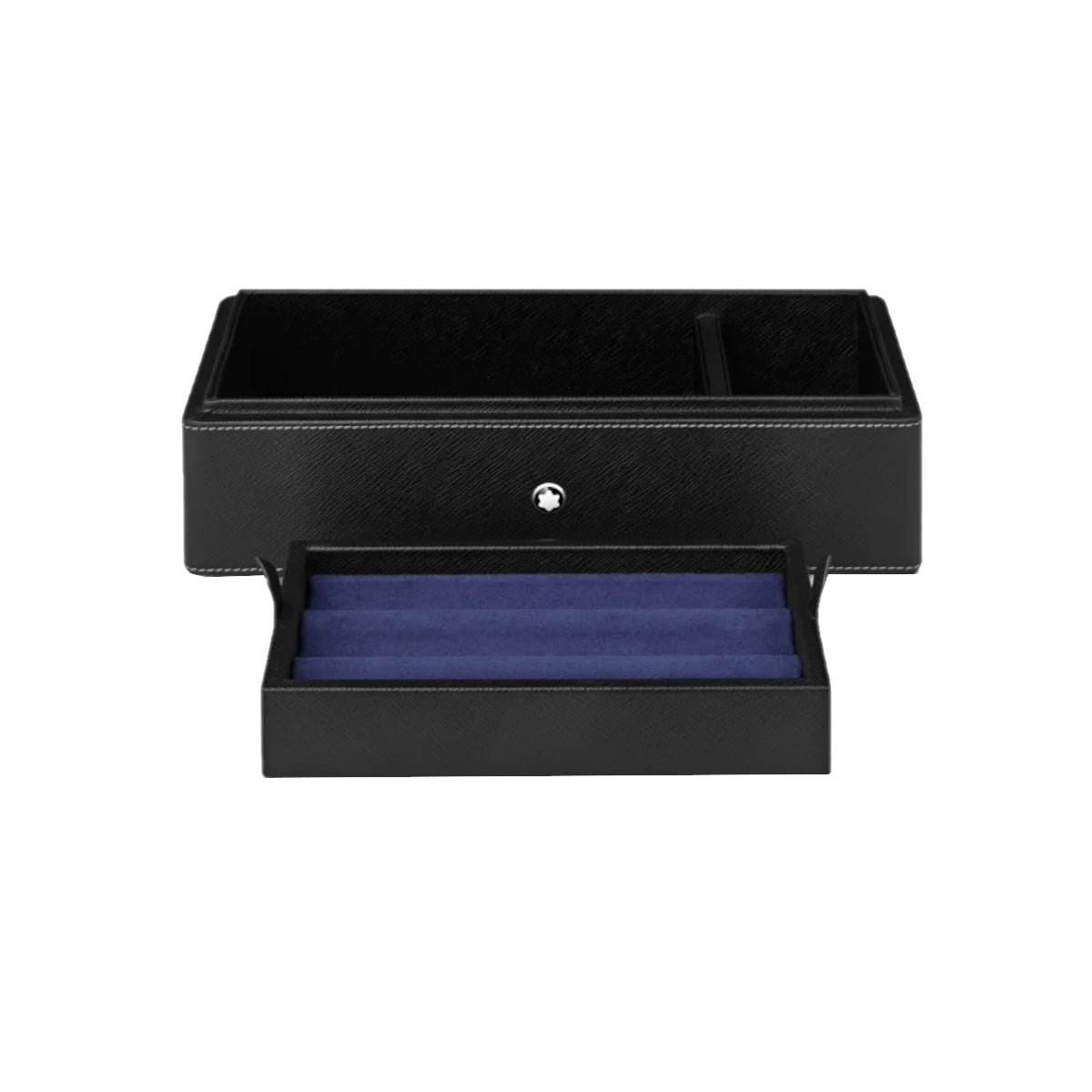 Accessoire de bureauMontblancBoîte de bureau Montblanc en cuir pour trois instruments d’écriture et un encrier