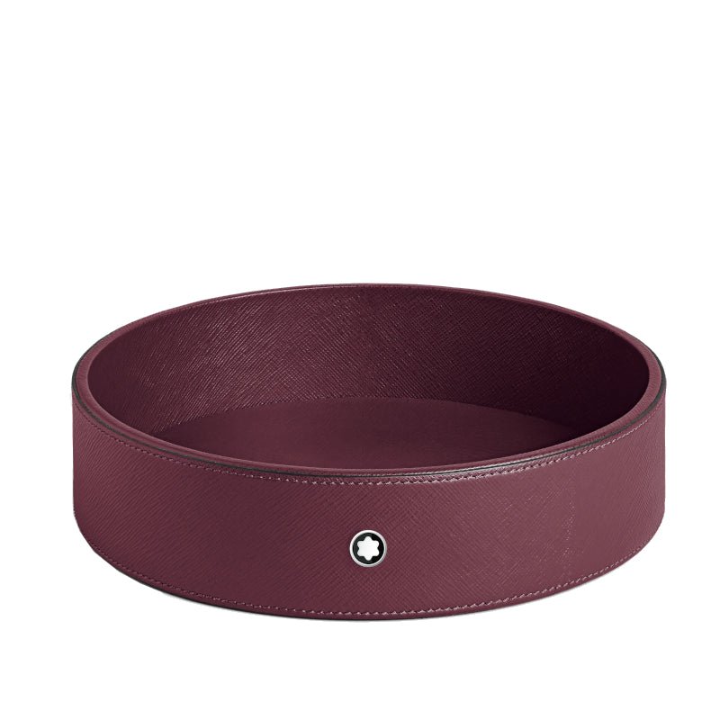 Accessoire de bureauMontblancPlateau de bureau rond en cuir cassis grand