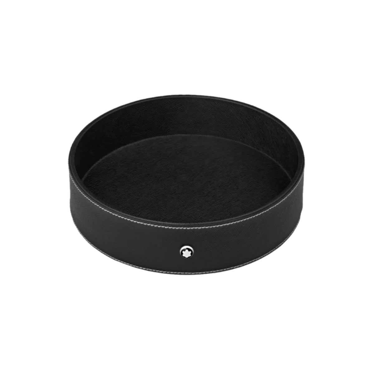 Accessoire de bureauMontblancPlateau de bureau rond en cuir noir Montblanc (grand)