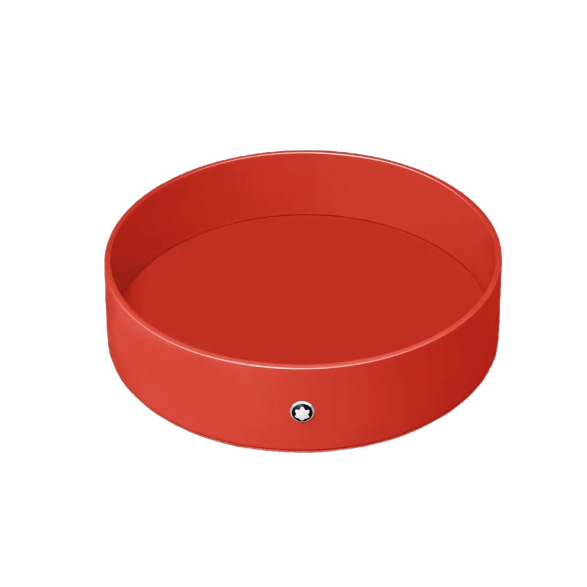 Accessoire de bureauMontblancPlateau de bureau rond laqué en teinte corail Montblanc (grand)