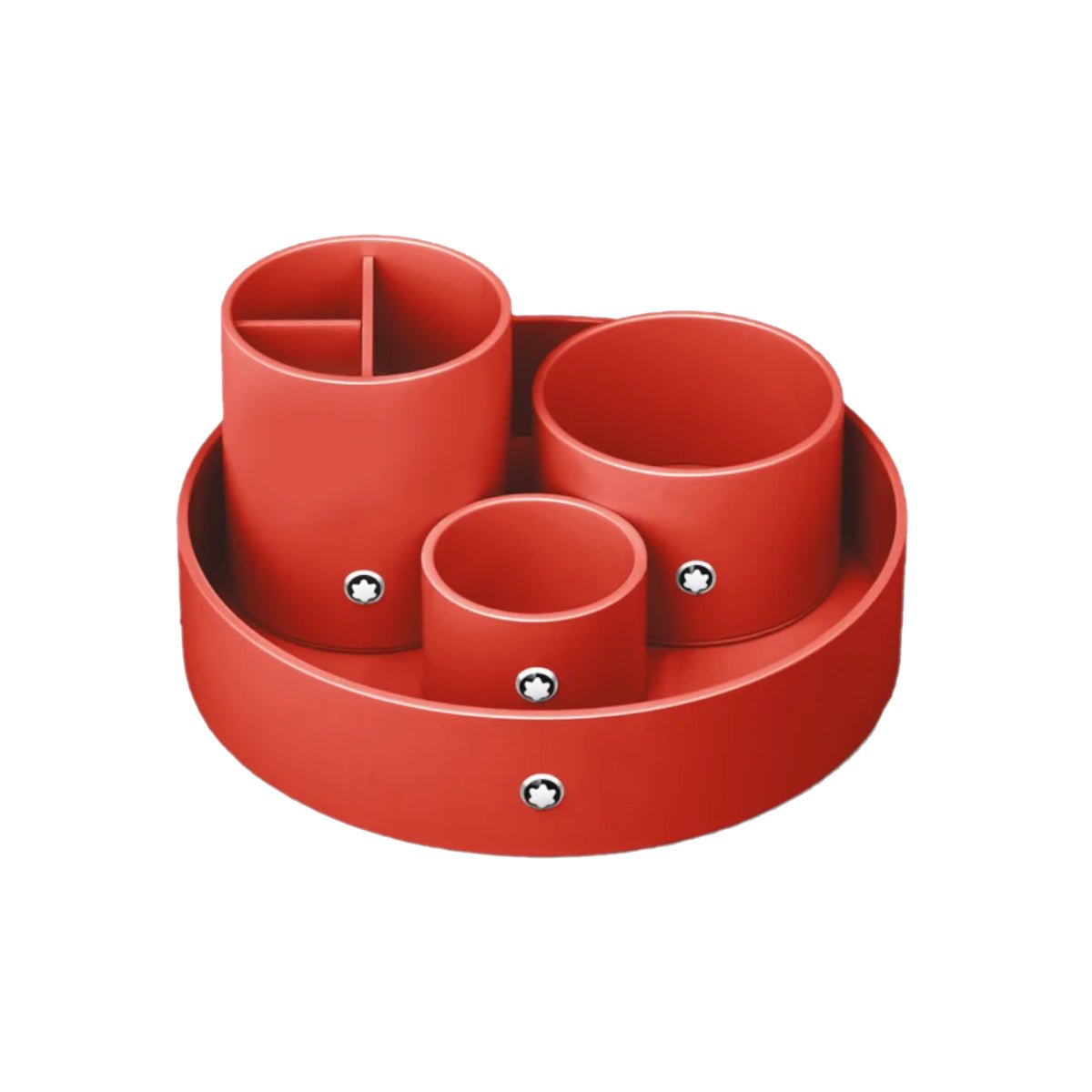 Accessoire de bureauMontblancPlateau de bureau rond laqué en teinte corail Montblanc (grand)