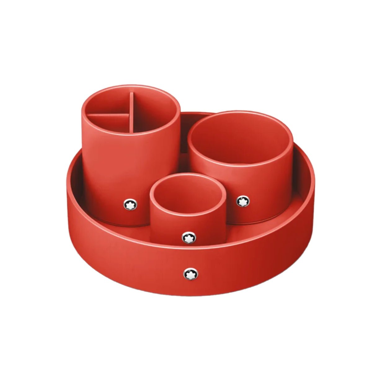 Accessoire de bureauMontblancPlateau de bureau rond laqué en teinte corail Montblanc (moyen)