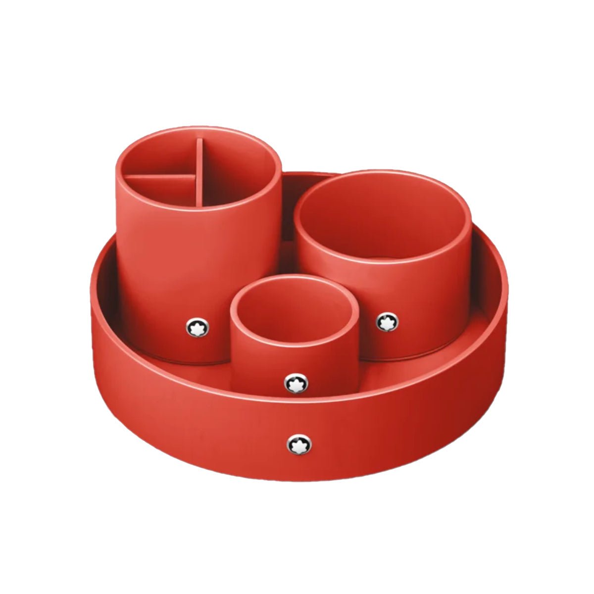 Accessoire de bureauMontblancPlateau de bureau rond laqué en teinte corail Montblanc (petit)