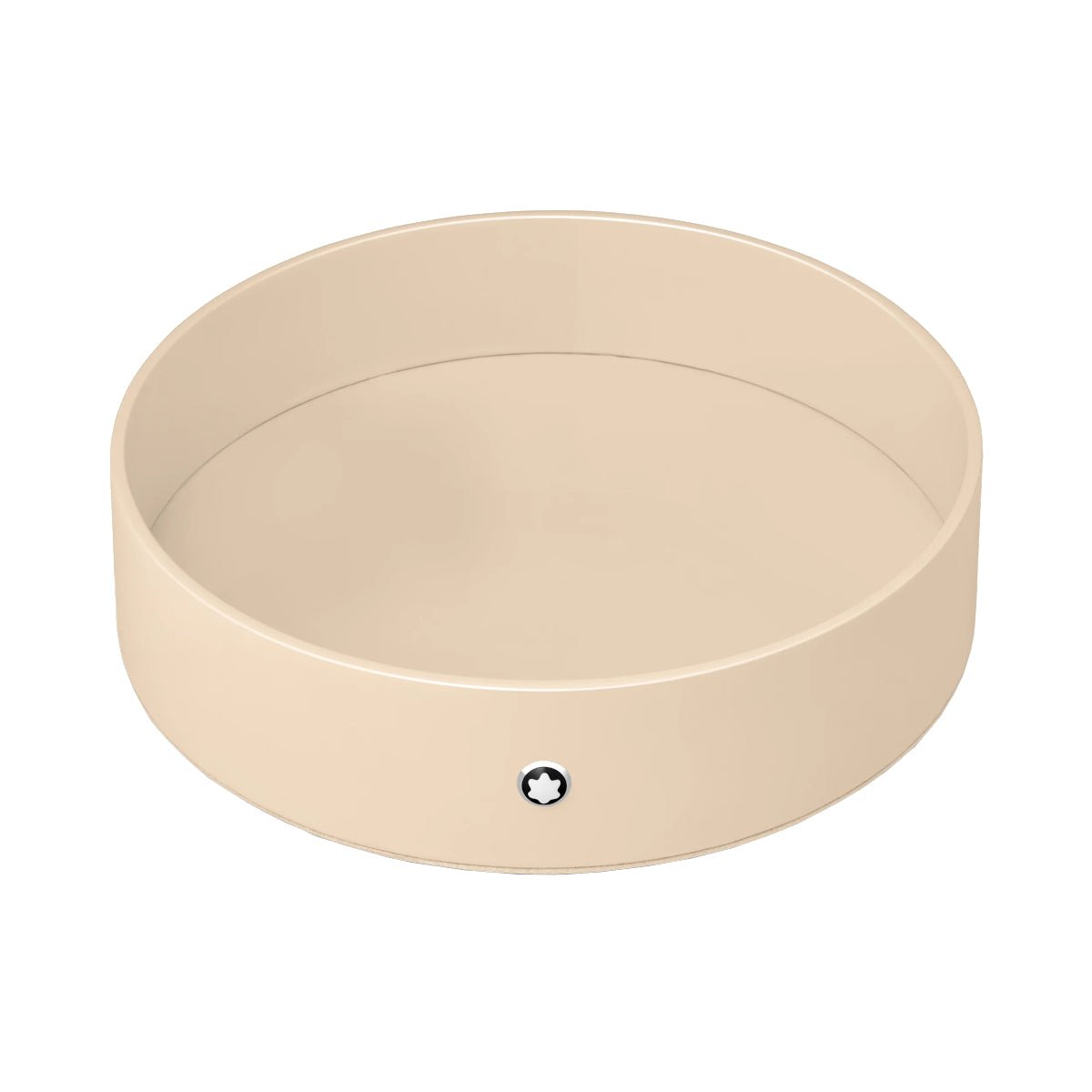 Accessoire de bureauMontblancPlateau de bureau rond laqué en teinte ivoire Montblanc (grand)
