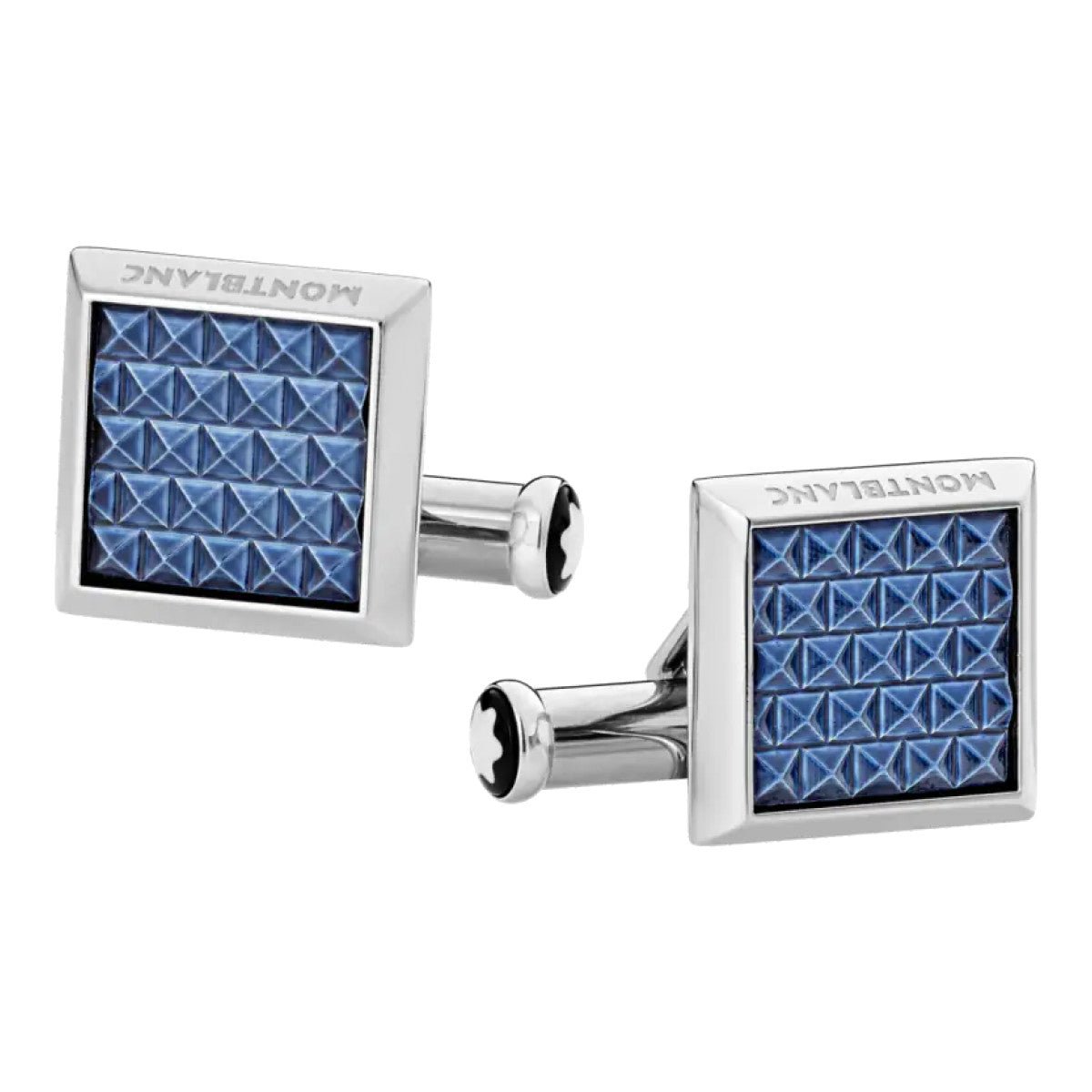 Boutons de manchetteMontblancBoutons de manchette MontBlanc Meisterstück à motifs bleus