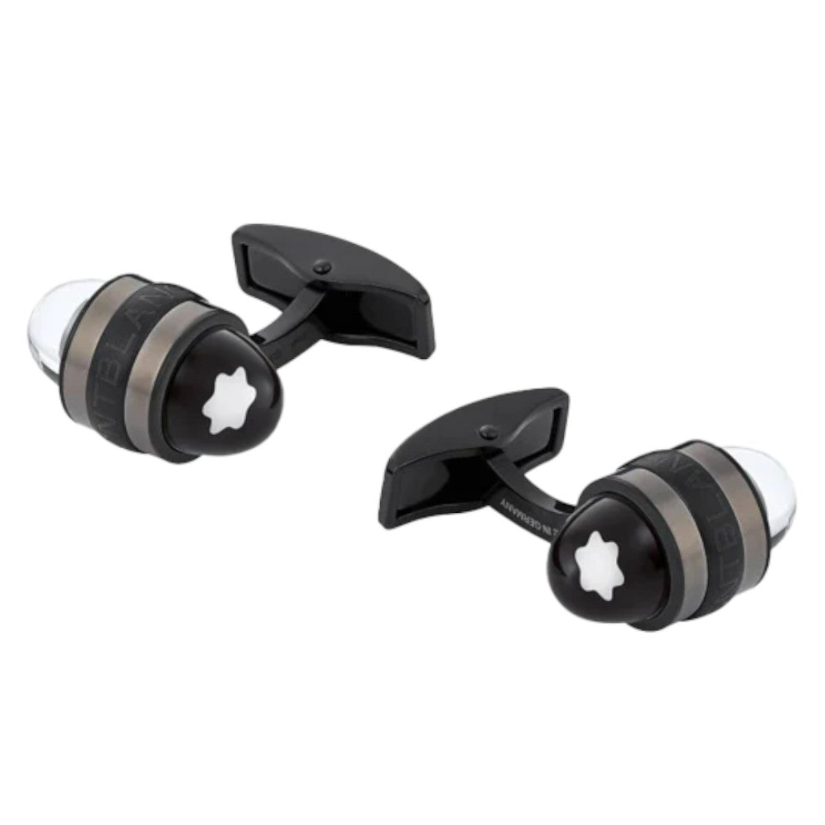 Boutons de manchetteMontblancBoutons de manchette Montblanc StarWalker en acier et laque