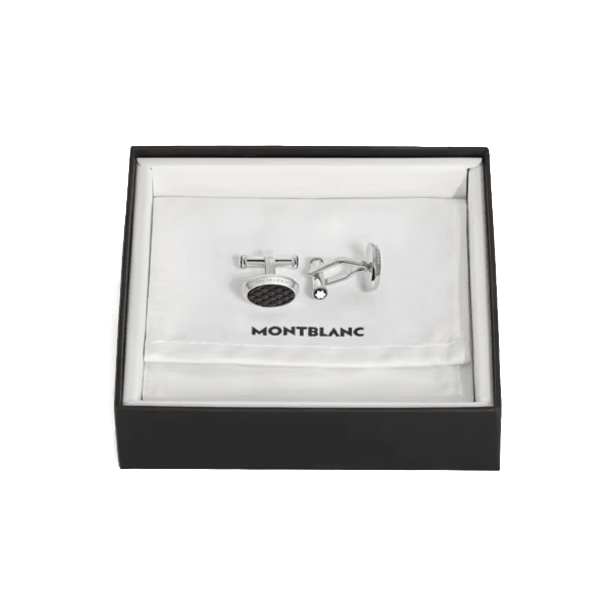 Boutons de manchetteMontblancBoutons de manchette ovales Montblanc Meisterstück avec Incrustation Géométrique en Laque