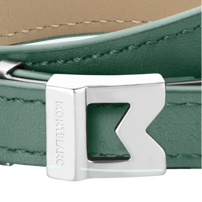 Bracelet hommeMontblancBracelet M Montblanc logo en cuir d'étain, taille réglable