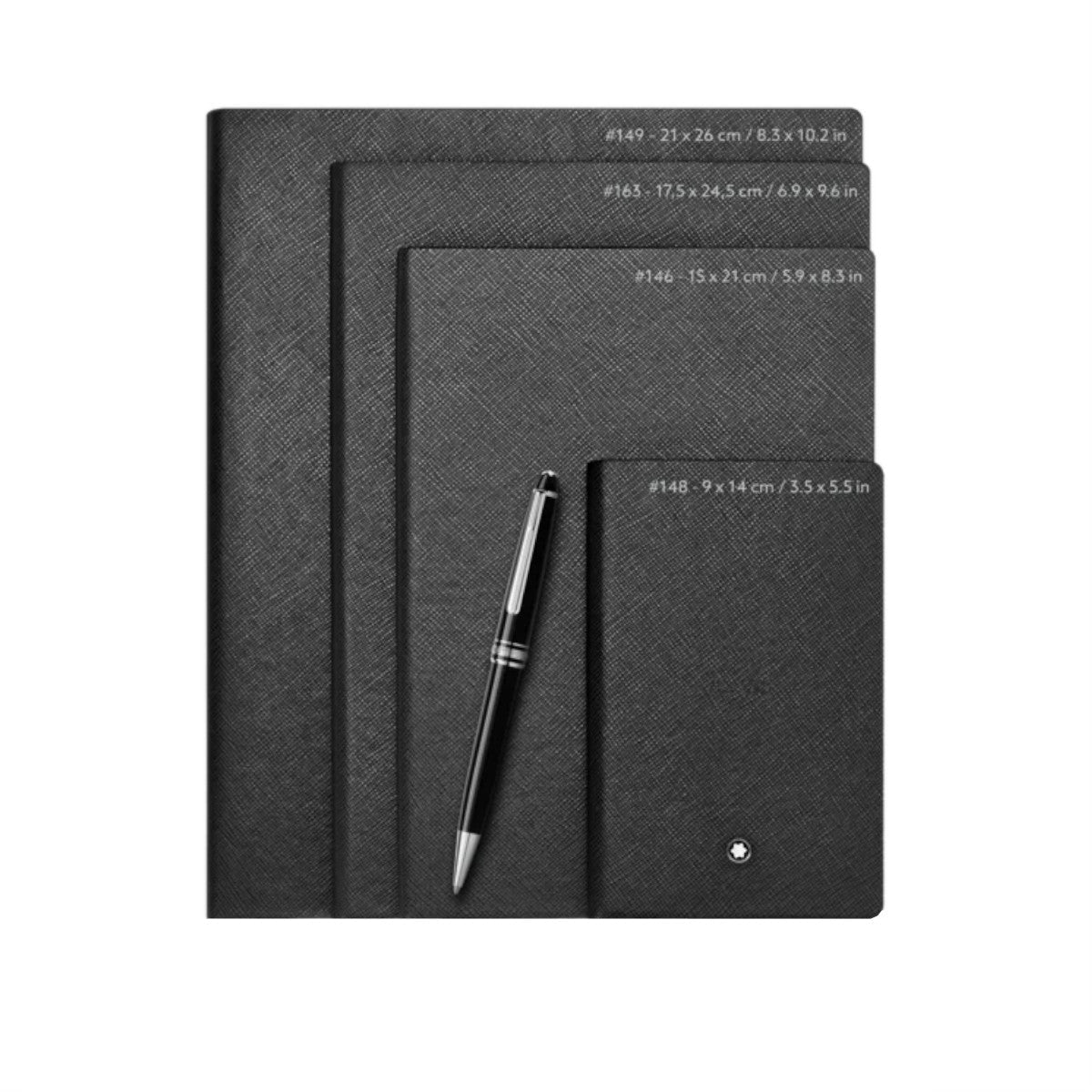 Carnet de noteMontblancCarnet Montblanc #163 Montblanc moyen, ligné noir