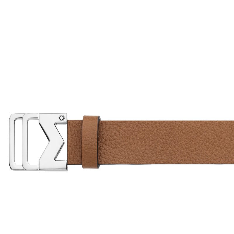 Ceinture hommeMontblancCeinture 35 mm en cuir grainé caramel