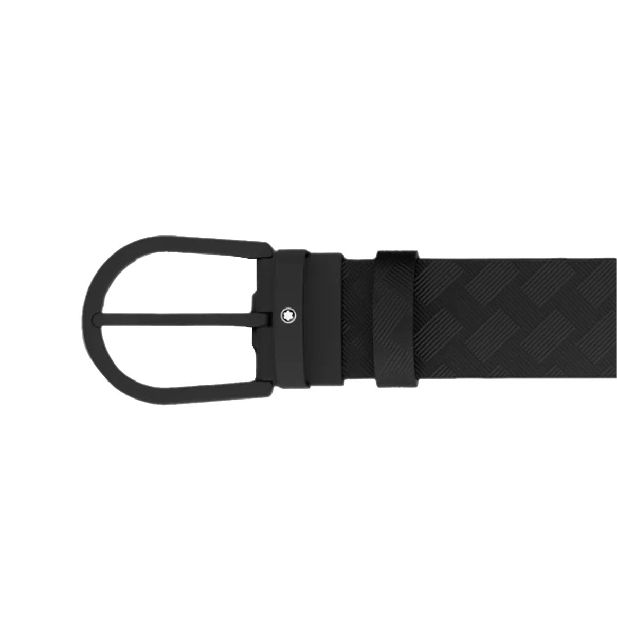 Ceinture hommeMontblancCeinture À Boucle Fer À Cheval De 35 Mm En Cuir Noir