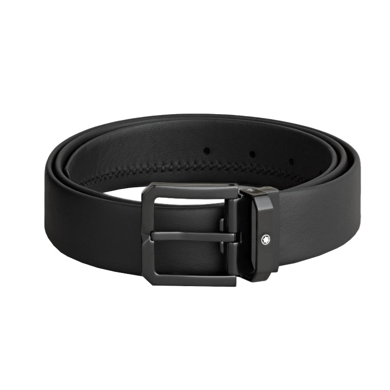 Ceinture hommeMontblancCeinture en cuir noir de 35 mm
