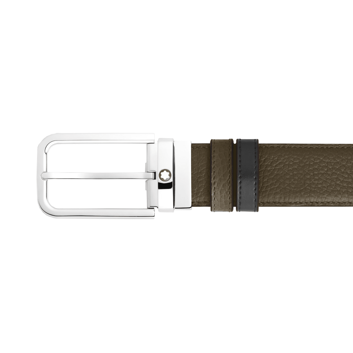 Ceinture hommeMontblancCeinture Réversible 35 mm à boucle Rectangulaire Montblanc Grainé Vert