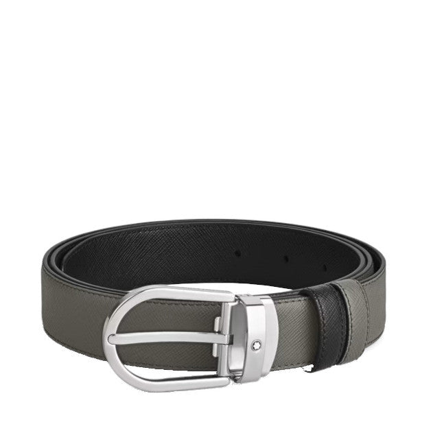 Ceinture hommeMontblancCeinture Réversible Horseshoe 30 mm Montblanc Sartorial noir