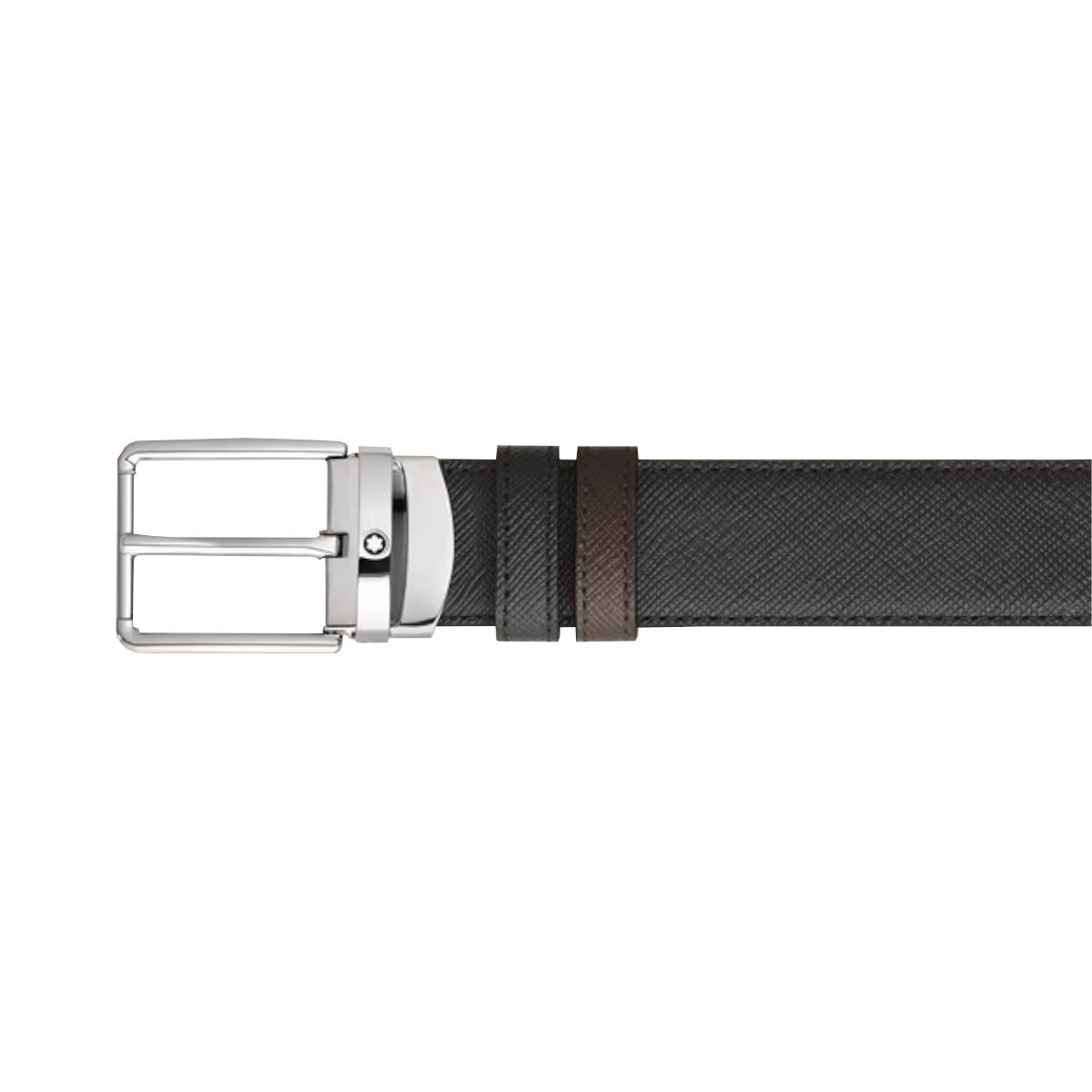 Ceinture hommeMontblancCeinture réversible motif fer à cheval 30 mm en cuir Montblanc Sartorial ébène