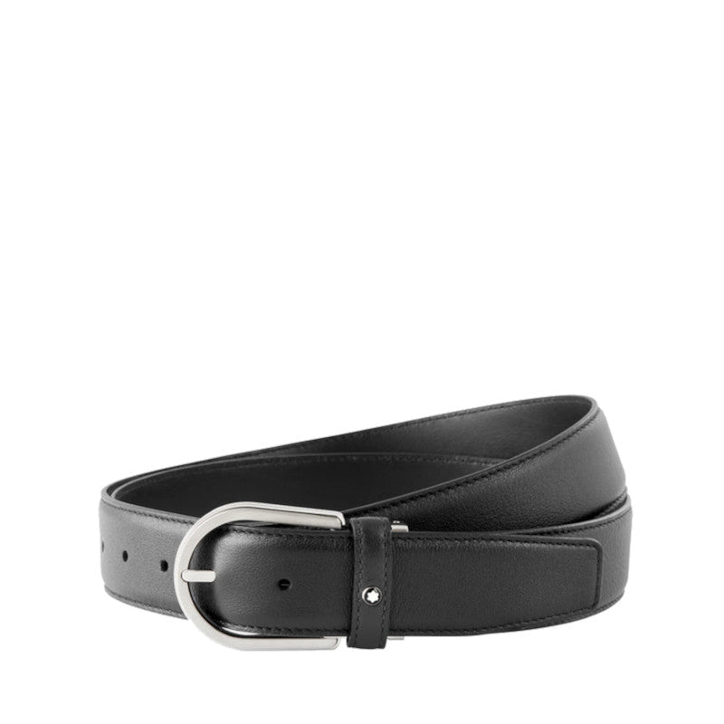 Ceinture hommeMontblancMontblanc Ceinture à boucle fer à cheval de 35 mm en cuir