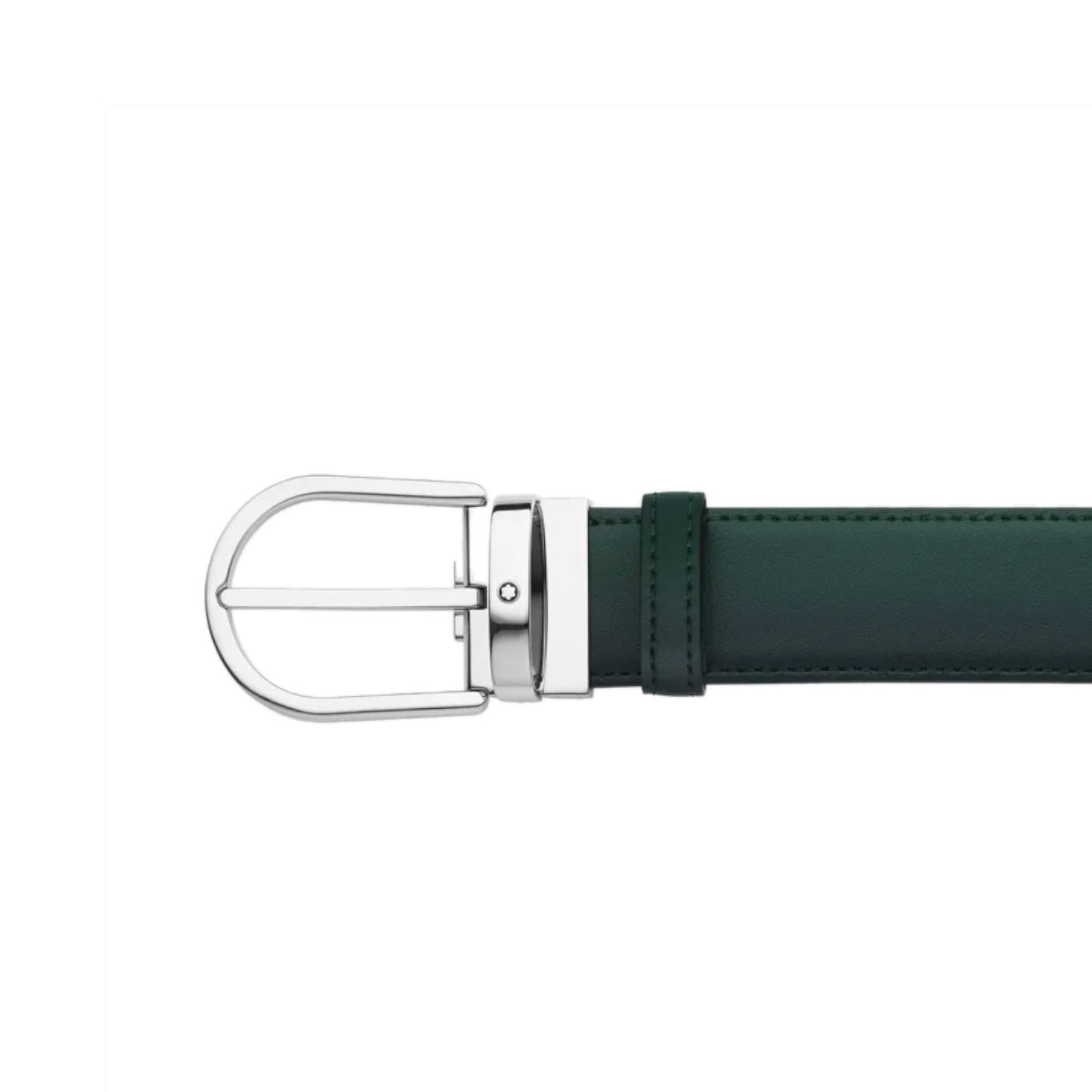 Ceinture hommeMontblancMontblanc Ceinture à boucle fer à cheval de 35 mm en cuir Sfumato couleur vert anglais