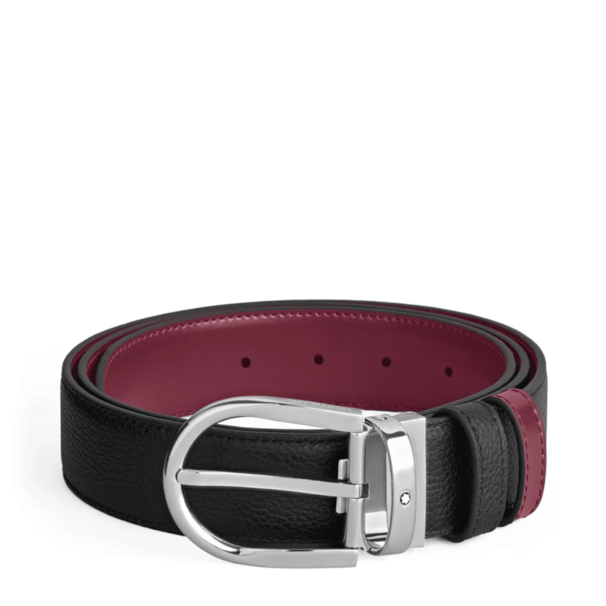 Ceinture hommeMontblancMontblanc Ceinture Montblanc en cuir réversible 35 mm avec boucle fer à cheval uni grain