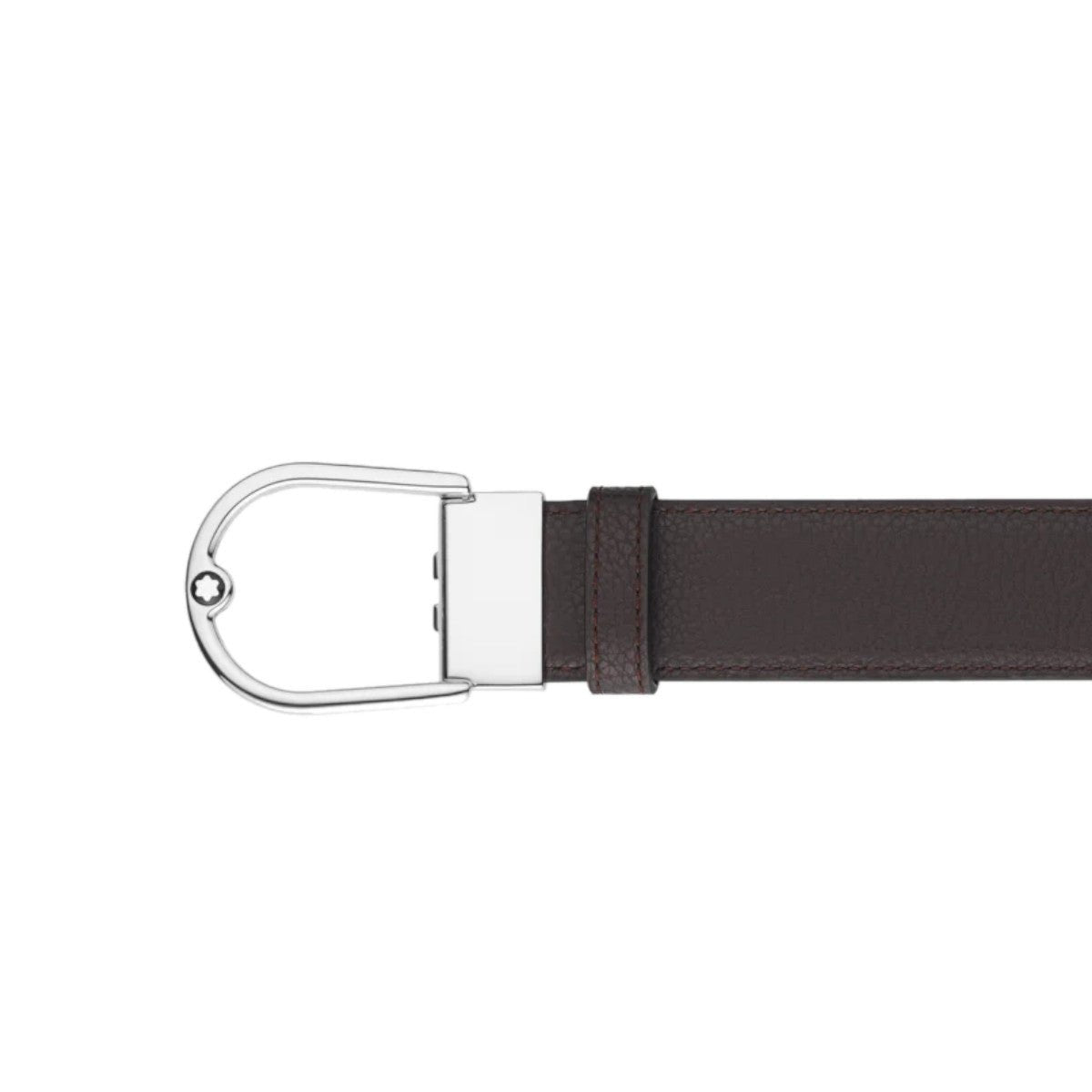 Ceinture hommeMontblancMontblanc Ceinture Réversible À Boucle Fer À Cheval De 35 Mm En Cuir Grainé Ébène/Noir