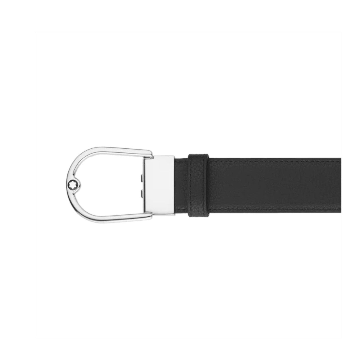 Ceinture hommeMontblancMontblanc Ceinture Réversible À Boucle Fer À Cheval De 35 Mm En Cuir Grainé Ébène/Noir