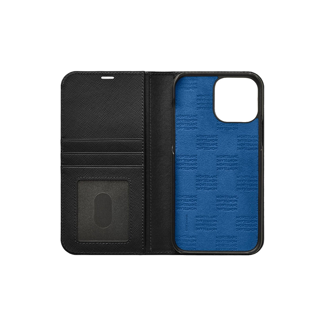 CoqueMontblancSartorial Flip Side Cover avec 2cc et poche transparente pour Apple iPhone 13 Pro Max