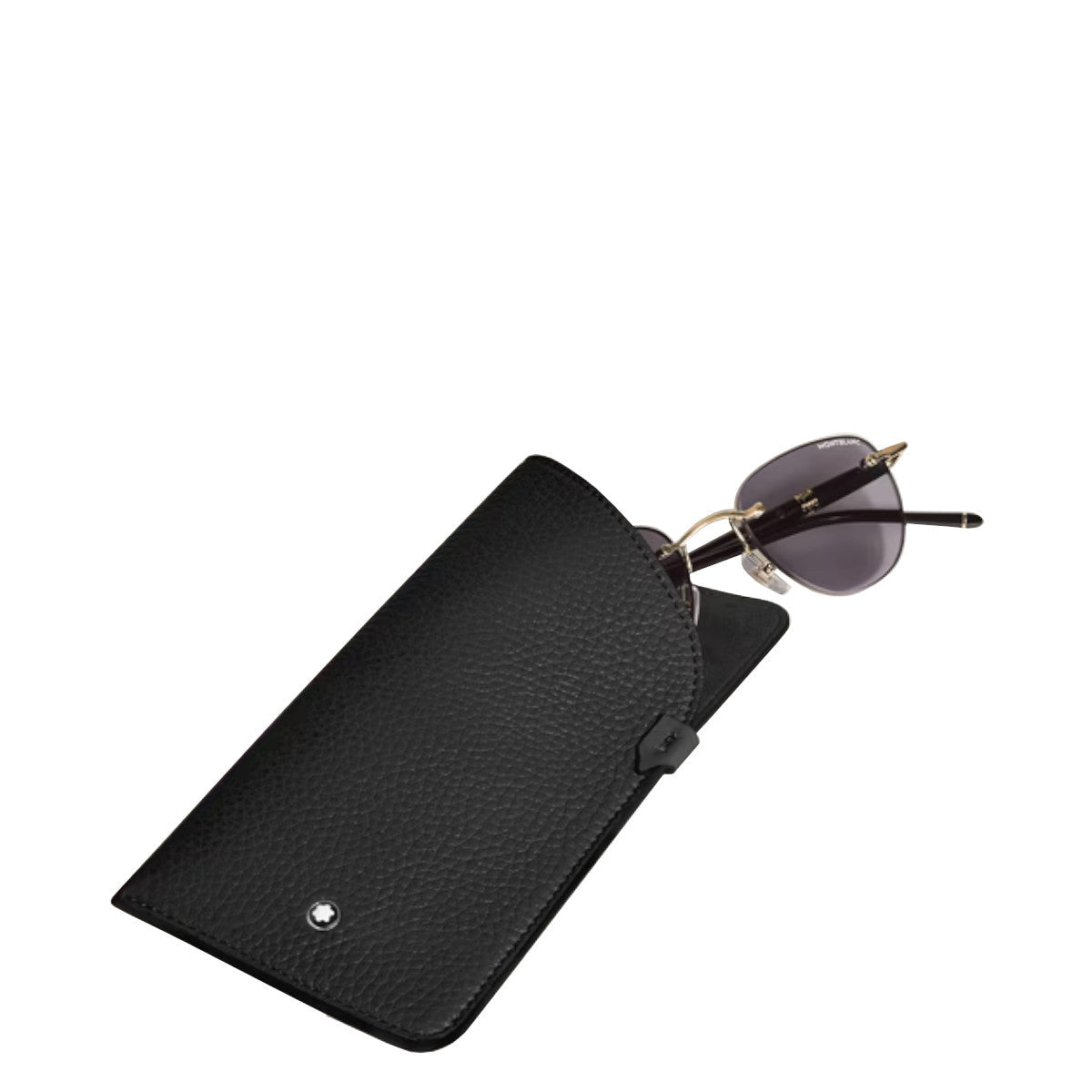 Montblanc Black Grained Leather Glasses Case