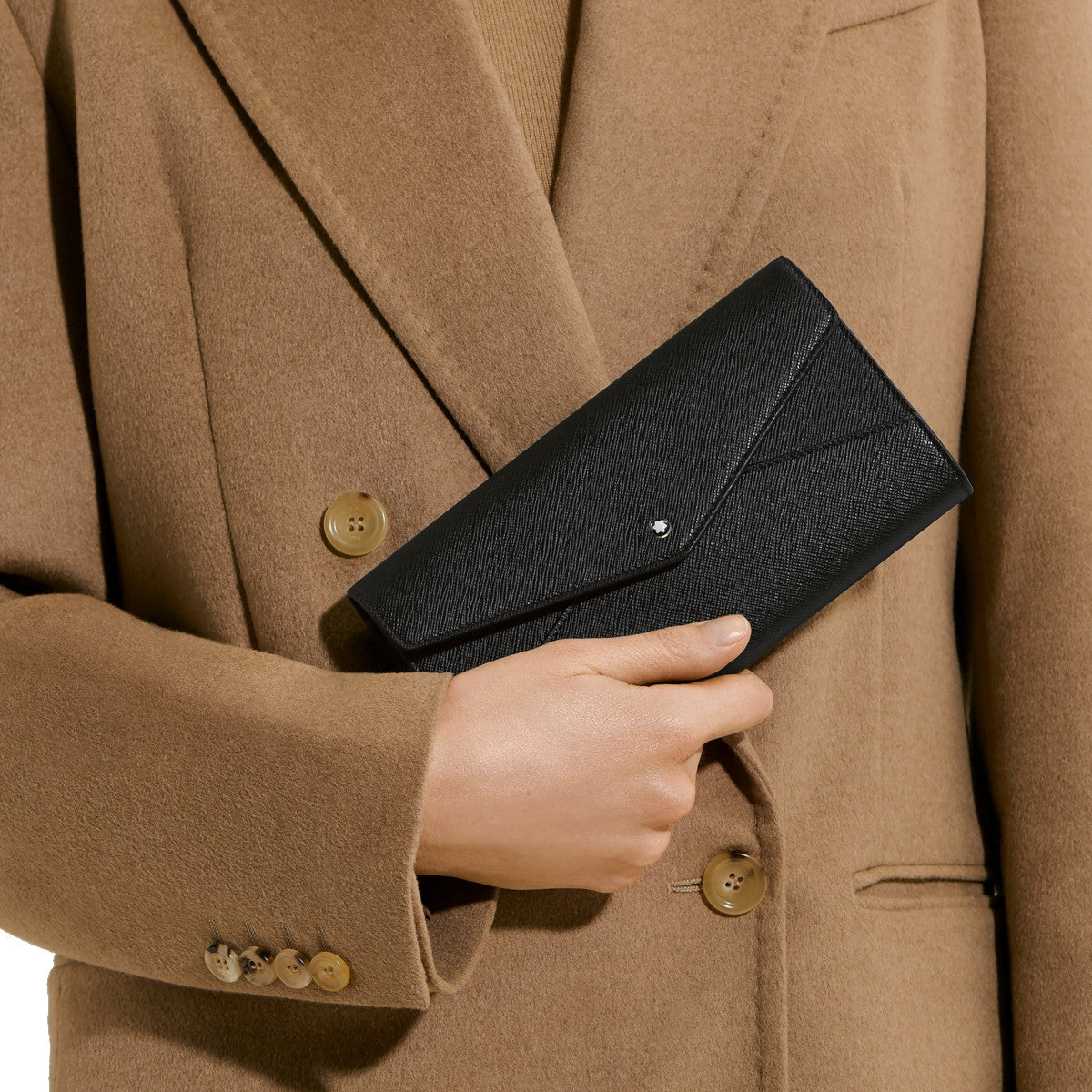 Portafoglio Continental Envelope Montblanc Sartorial Nero 