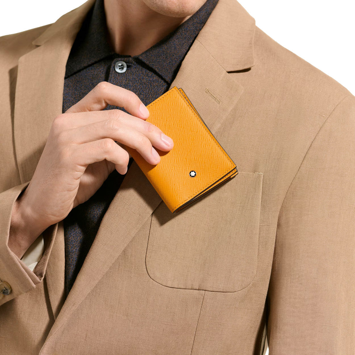 Portacarte Montblanc 4cc Sartorial kaki 