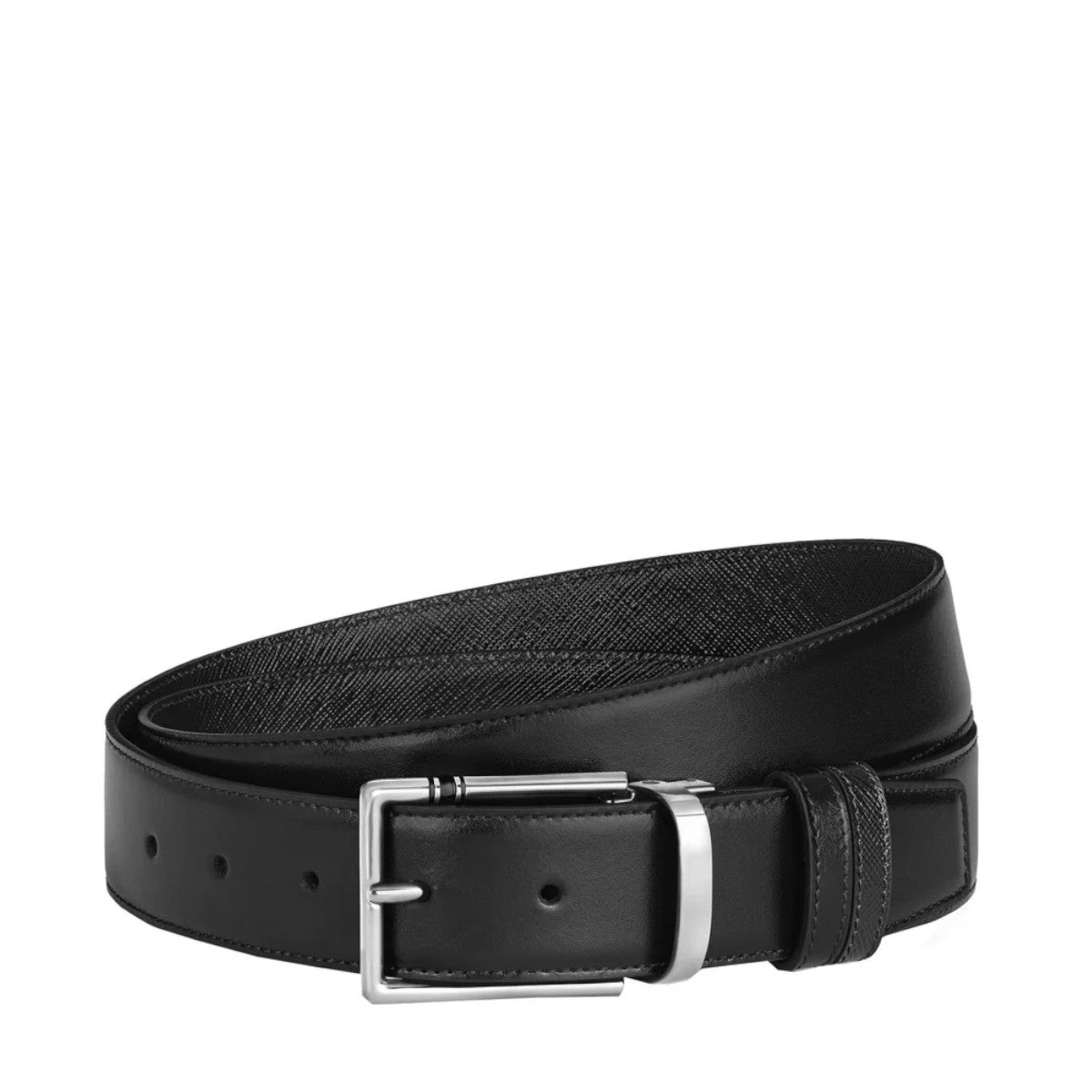 Cintura reversibile in pelle da 35 mm con fibbia rettangolare Montblanc Meisterstück 