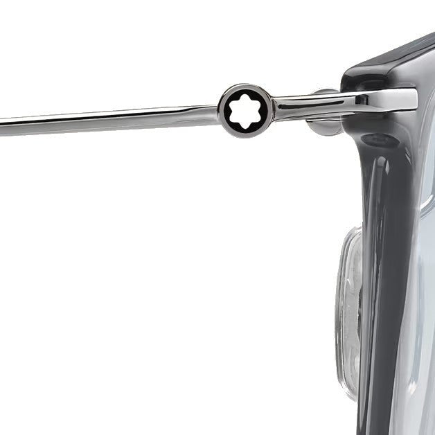 Lunettes de soleilMontblancLunettes de soleil carrées à monture grise injectée