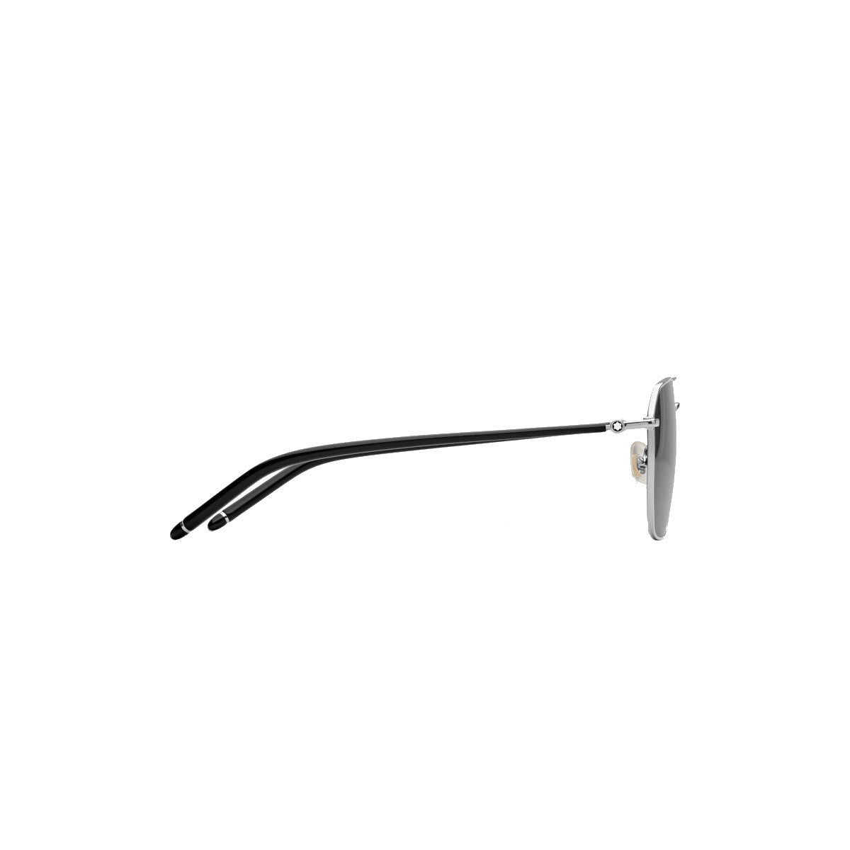 Lunettes de soleilMontblancLunettes de soleil carrées à monture métallique argentée