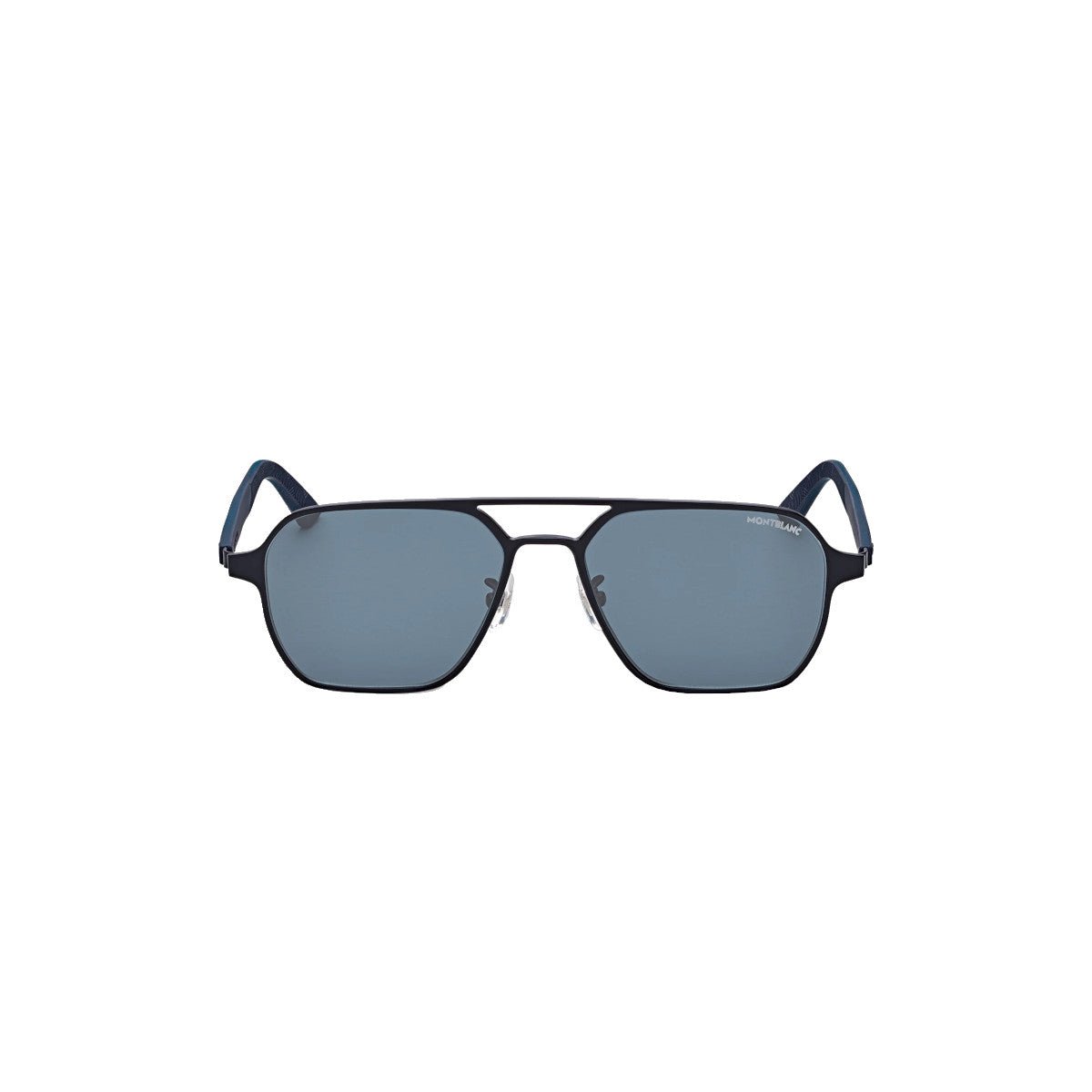 Lunettes de soleilMontblancLunettes de soleil carrées à monture métallique noire