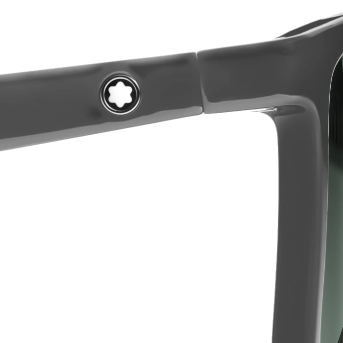 Lunettes de soleilMontblancLunettes de soleil Montblanc carrées à monture injectée grise