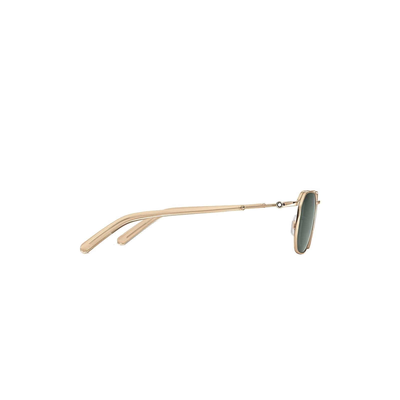 Lunettes de soleilMontblancLunettes de soleil Montblanc carrées à monture métallique dorée