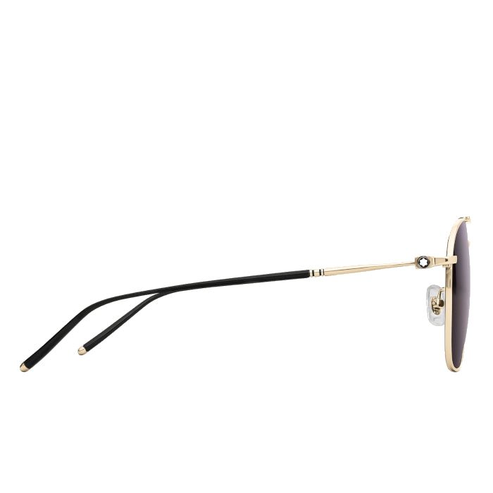 Lunettes de soleilMontblancLunettes de soleil Montblanc Monture carrée en titane couleur or
