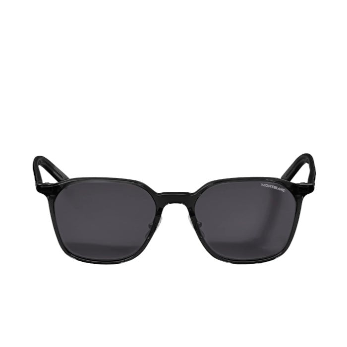 Lunettes de soleilMontblancLunettes de soleil Montblanc ovales à monture en acétate noir
