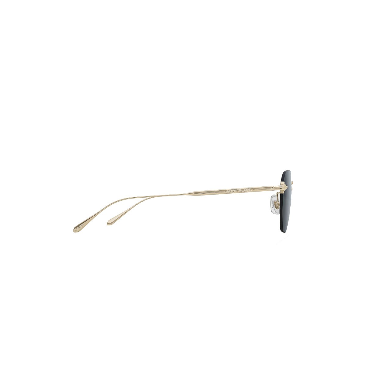 Lunettes de soleilMontblancLunettes de soleil Montblanc rondes à monture métallique dorée