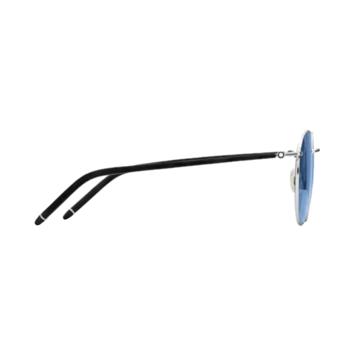Lunettes de soleilMontblancLunettes de soleil Montblanc rondes à monture métallique Ruthénium