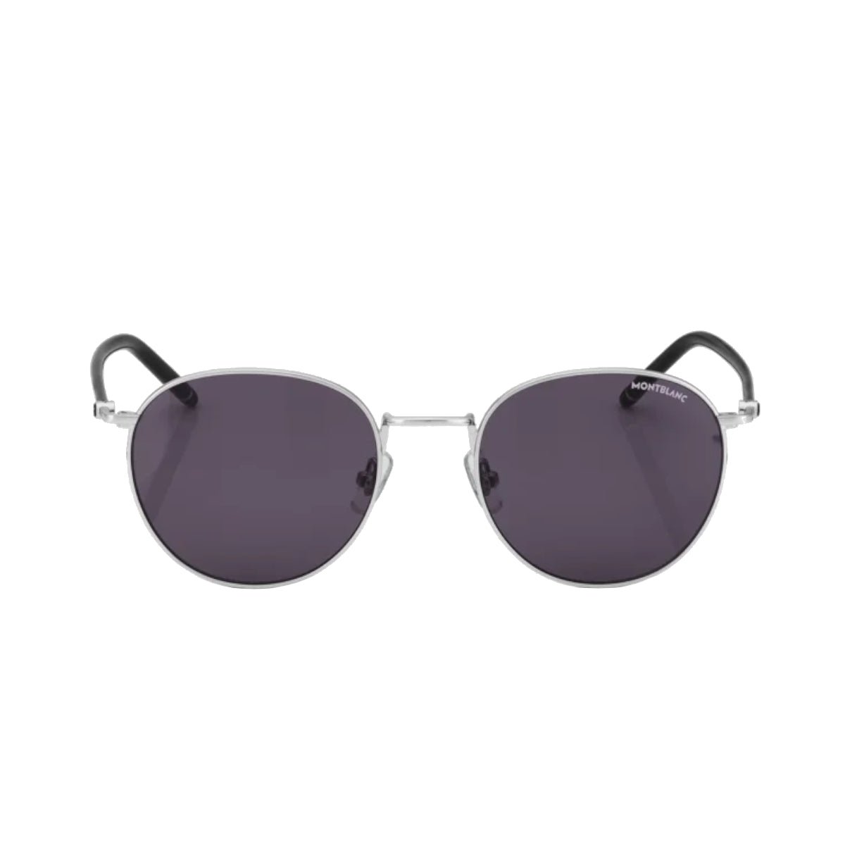 Lunettes de soleilMontblancLunettes de soleil Montblanc rondes avec monture en métal argenté