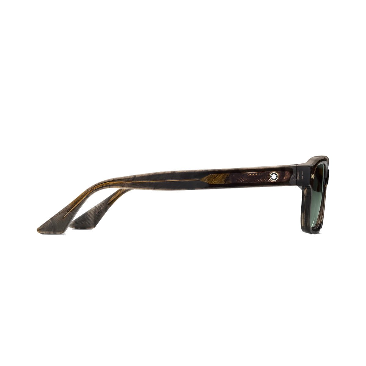 Lunettes de soleilMontblancLunettes de soleil rectangulaires à monture en acétate couleur havane